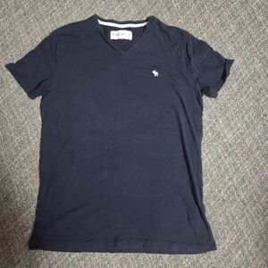 Abercrombie & Fitch Navy V-Neck Tee